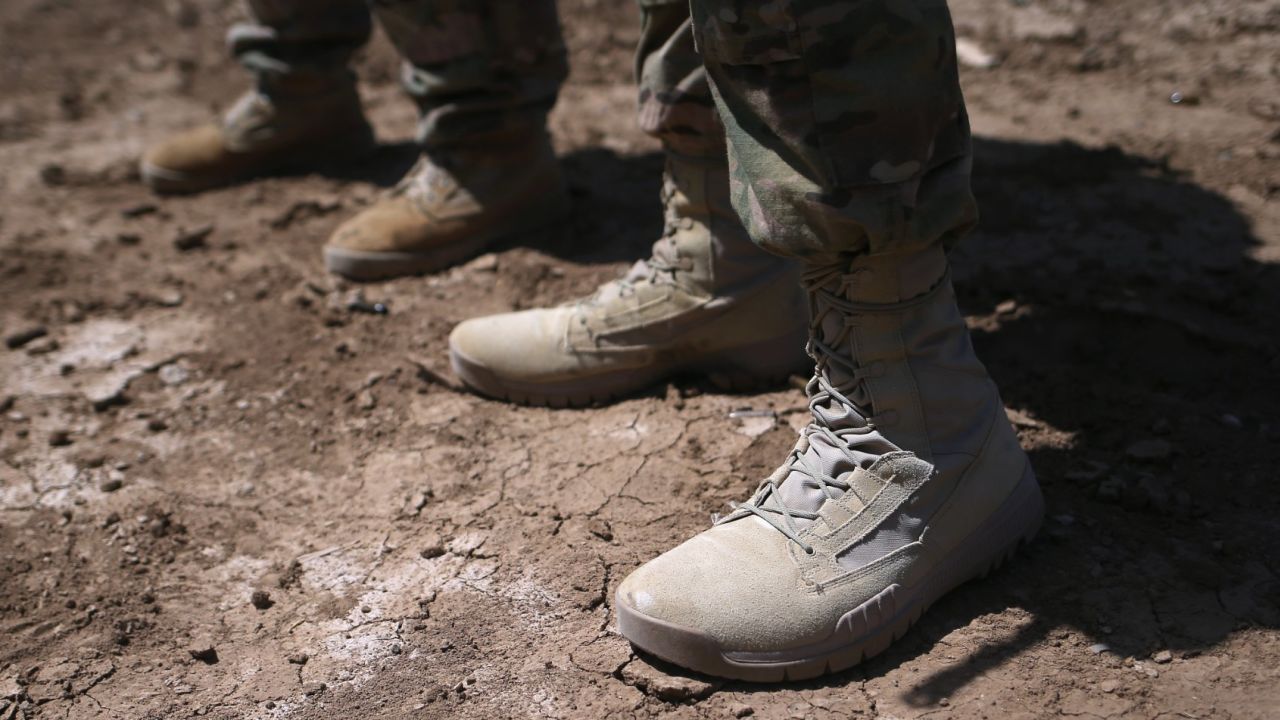 U.S. Army trainers watch as Iraqi Army recruits train at a military base on April 12, 2015 in Taji, Iraq. Members of the U.S. Army's 5-73 CAV, 3BCT, 82nd Airborne Division are teaching soldiers from the newly-formed 15th Division of the Iraqi Army, as the Iraqi government launches offensives to try to recover territory lost to ISIS last year.