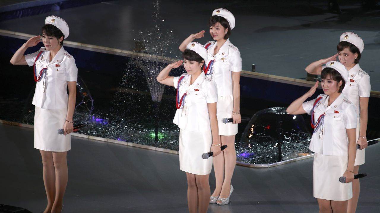 Moranbong Band during a performance in Pyongyang.