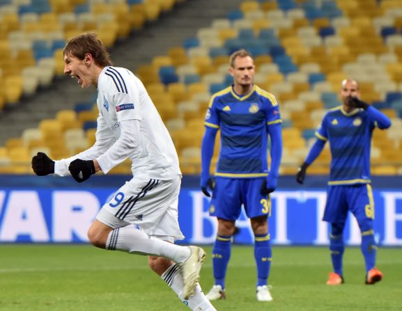Dynamo Kiev clinched second place in Group G to finish behind Chelsea and qualify for the next stage. It overcame Maccabi Tel Aviv 1-0.