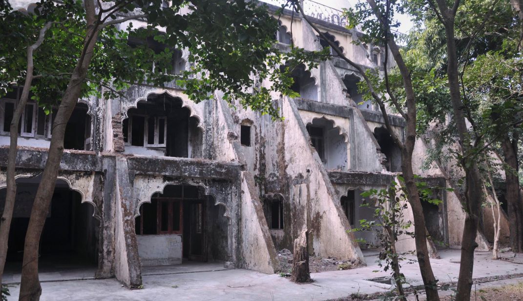 These were the dwellings at The Beatles Ashram. A sign stood outside the building to indicate that the Liverpool band had stayed and wrote songs here.