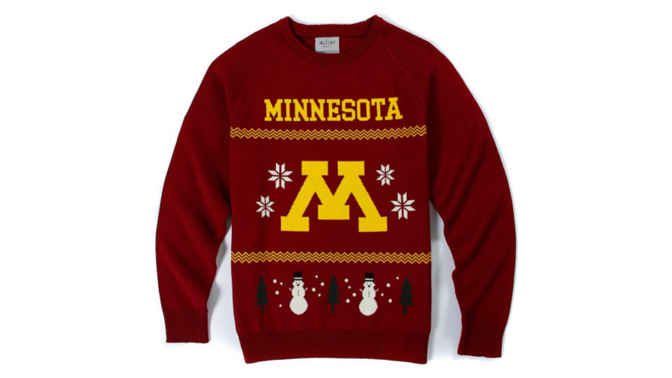 Show some school spirit with these <a href="https://www.hillflint.com/sweaters/college-vault" target="_blank" target="_blank">old-school college sweaters</a>, available in the colors of dozens of major schools, from Air Force to Yale.  