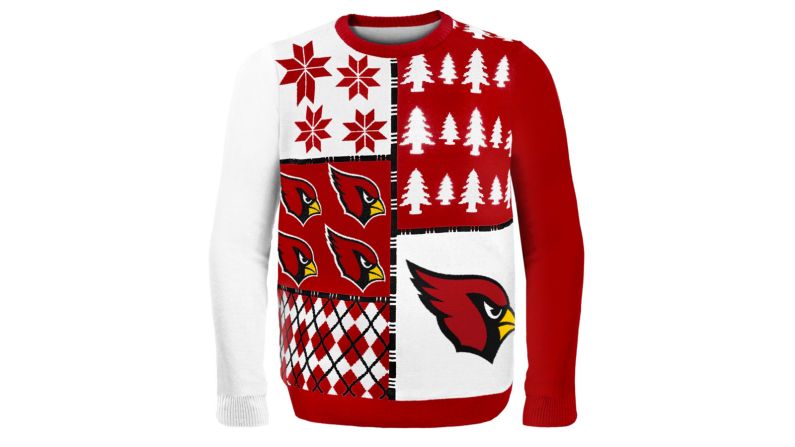 Is your team-logo hoodie too tasteful (i.e., boring)? Consider an <a  target="_blank" target="_blank">NFL Ugly Sweater</a>, made from versatile acrylic and available in colors and designs for all 32 teams. Perfect for cold-weather tailgating or getting laughs at your game-viewing party.