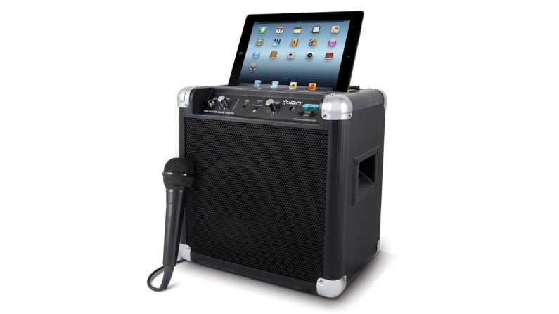 Pump up the jams in the tailgate parking lot with this rugged <a href="index.php?page=&url=http%3A%2F%2Fwww.ionaudio.com%2Fproducts%2Fdetails%2Ftailgaterbluetooth" target="_blank" target="_blank">wireless speaker</a>, which streams tunes via Bluetooth from your smartphone or other mobile device. It also has a built-in AM/FM radio for listening to the game.