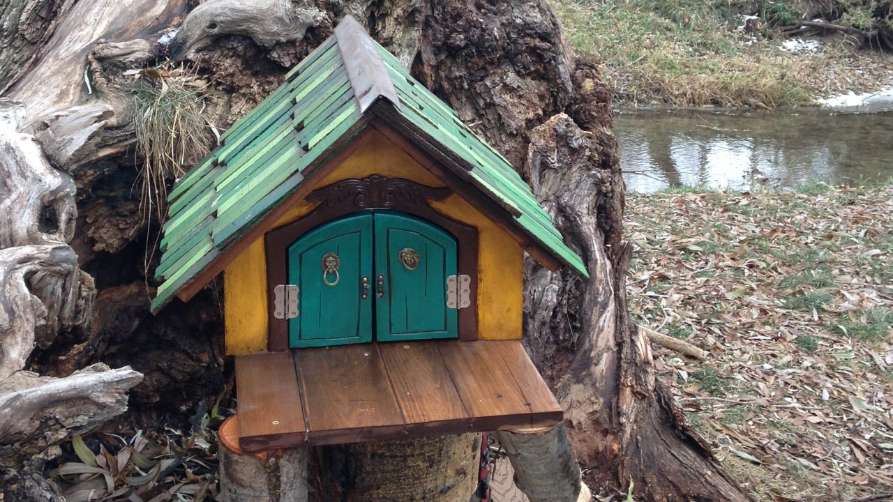 In October, this fairy house sprung up along a trail in Lehi, Utah.