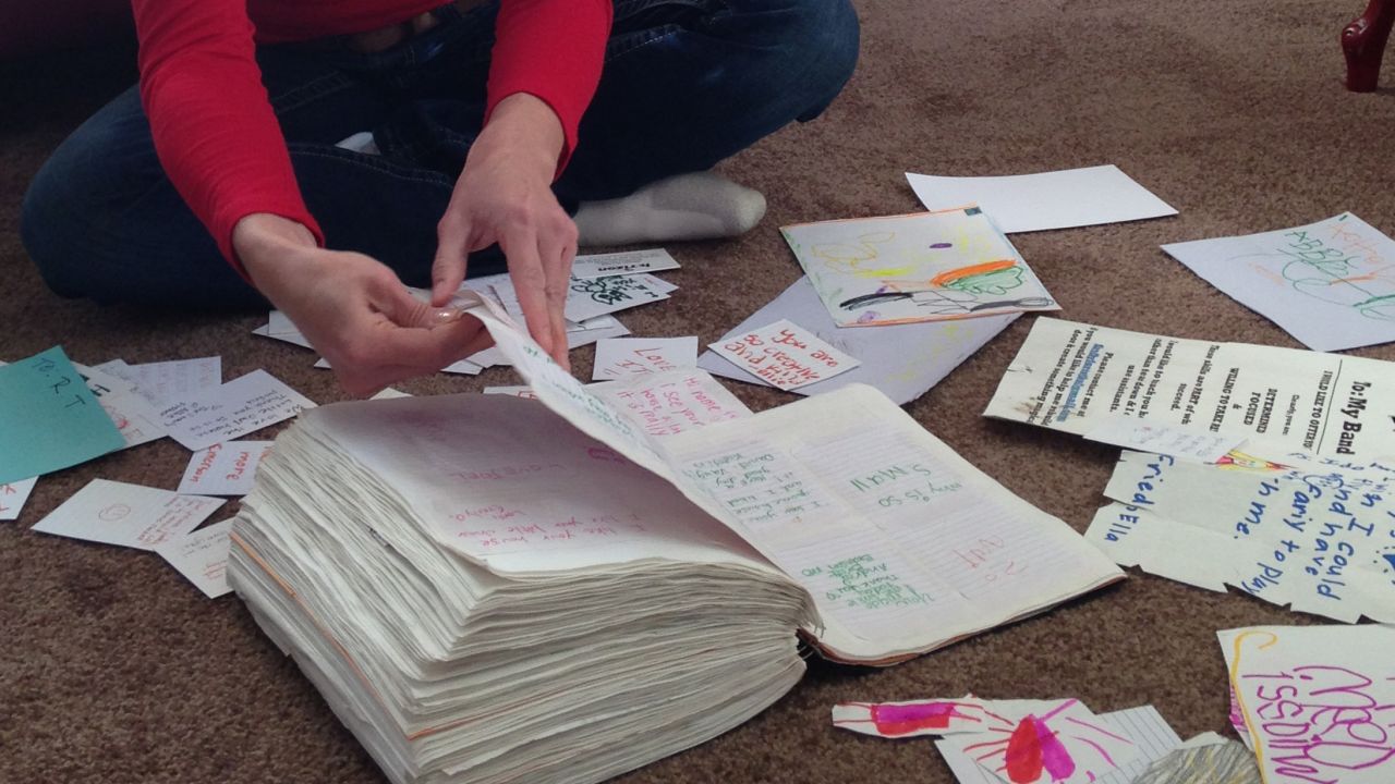 Hundreds of notes gathered by the Gnomist fill several scrapbooks.