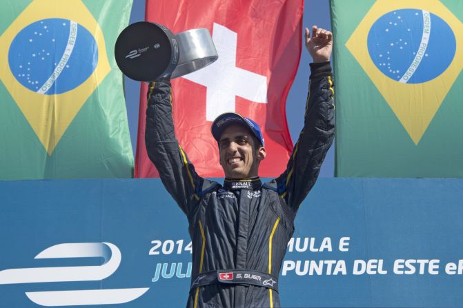 Swiss racer Sebastien Buemi notched his first win in the electric car racing series in Uruguay in 2014. 