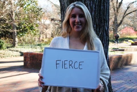 This is Gina from Vanderbilt University in Nashville, Tennessee. Her one word for the election? "Fierce." She's mostly concerned with the rising cost of education and "the burden it puts on us entering the workforce." 