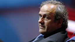 UEFA President Michel Platini attends the draw for the 2014/2015 European Champions League group stages, on August 28, 2014 in Monaco. Platini announced today that he will not challenge Sepp Blatter for the leadership of football's world body but made a new call for Blatter to stand down when his term ends. AFP PHOTO / VALERY HACHE        (Photo credit should read VALERY HACHE/AFP/Getty Images)