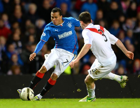 The defensive midfielder played over 20 times for Scottish club Rangers during an 18 month spell and helped it win the League One title in 2014. The club said it was "deeply shocked and saddened" to learn of his death. 