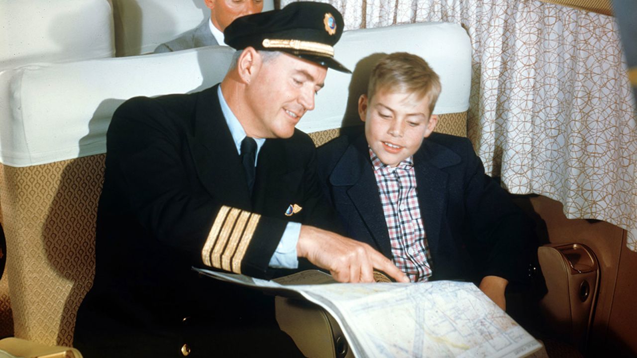 <strong>Young fliers: </strong>Many children were members of young fliers clubs which provided them with log books to record their travels. Pilots would sometimes stop to chat to youngsters -- hopefully to inspire them into careers in aviation and not to ask for directions.