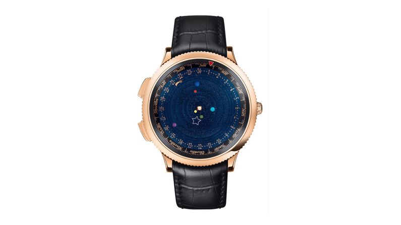 The Midnight Planetarium by Van Cleef & Arpels features a miniature version of the solar system on its watch face.