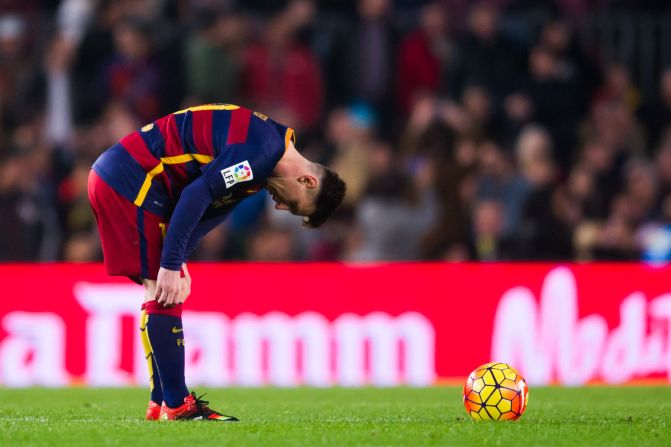 Lionel Messi finds it hard to come to terms with Deportivo La Coruna's late fightback.