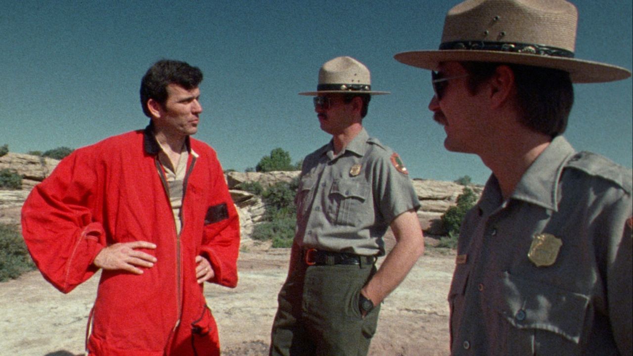 Boenish had his run-ins with authorities: He and fellow jumpers carefully planned their escape after each jump -- sometimes quickly changing clothes to appear as hikers. Here, Boenish negotiates with park rangers at California's Yosemite National Park after a 3,000-foot plunge off El Capitan's vertical rock face.