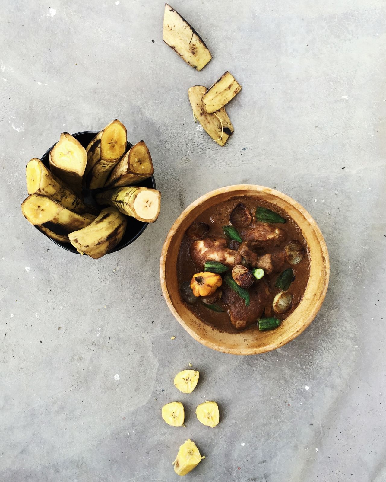 Mafe Sauce, or what is commonly known as 'peanut stew' in Cameroon, can also be enjoyed during this time. This was developed by chef Dieuveil Malonga.  It is made with chicken and is being served with okra. This can be served with a variety of root vegetables or plantain as a side.<br />