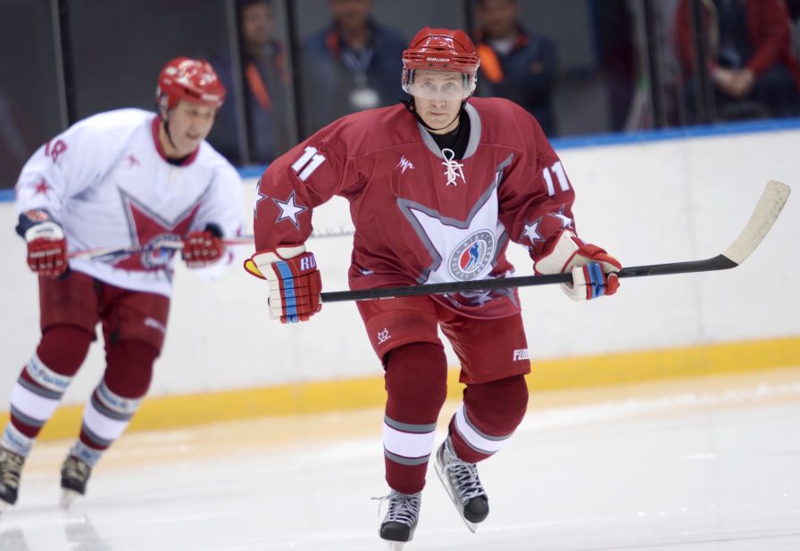 Putin's skiing prowess matches his man-of-action image -- he also joined the Russian ice hockey team ahead of the Games in Sochi.