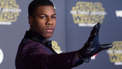 British actor John Boyega, 23, has one of the film's lead roles as Finn, a redeemed stormtrooper.