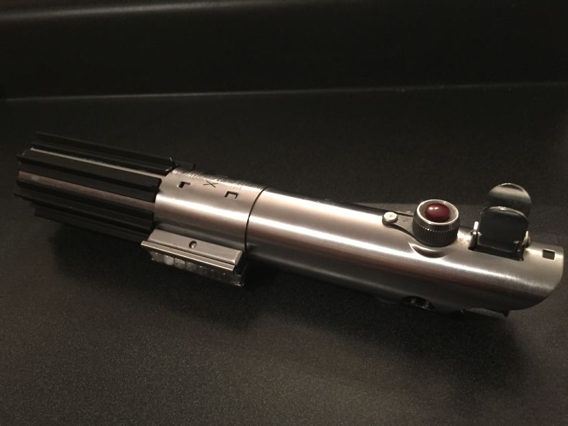 Anakin's lightsaber, later presented to Luke in "A New Hope," as built by Christian. 
