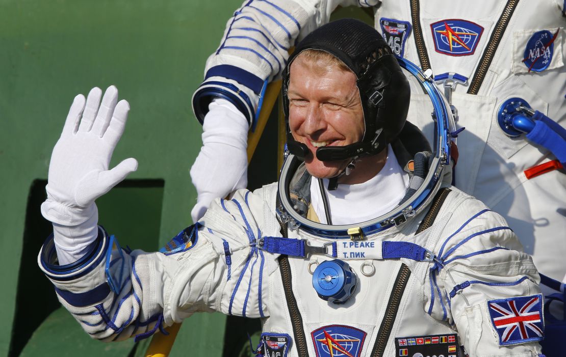 Britain's astronaut Tim Peake prior to blasting off to the International Space Station (ISS), on December 15, 2015.