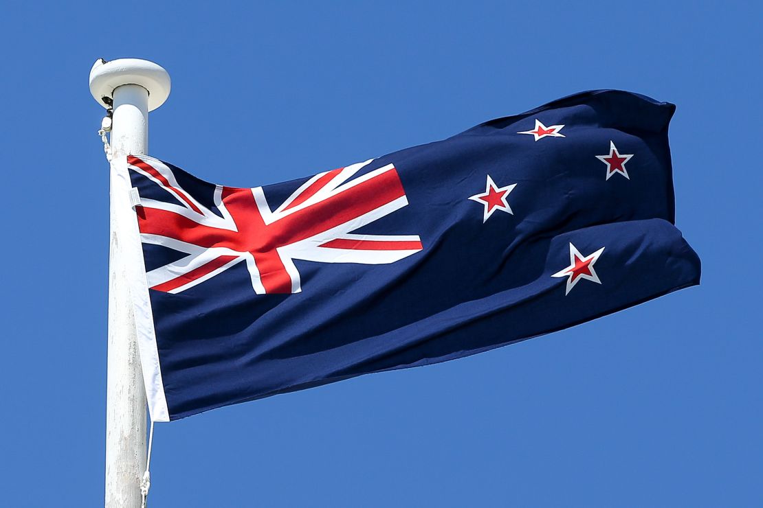 The current New Zealand flag features the Union Jack and four stars representing the Southern Cross.