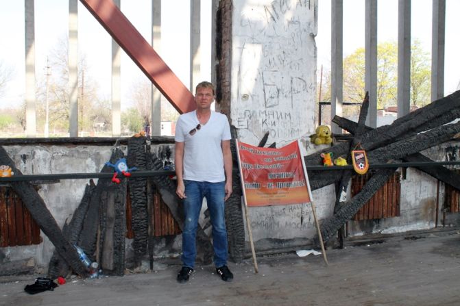 2011: At Beslan school in Chechnya, where 385 people died after being taken hostage by terrorists in 2004. Drury believes visiting such "dark sites" can further his understanding of humanity, history and politics. 