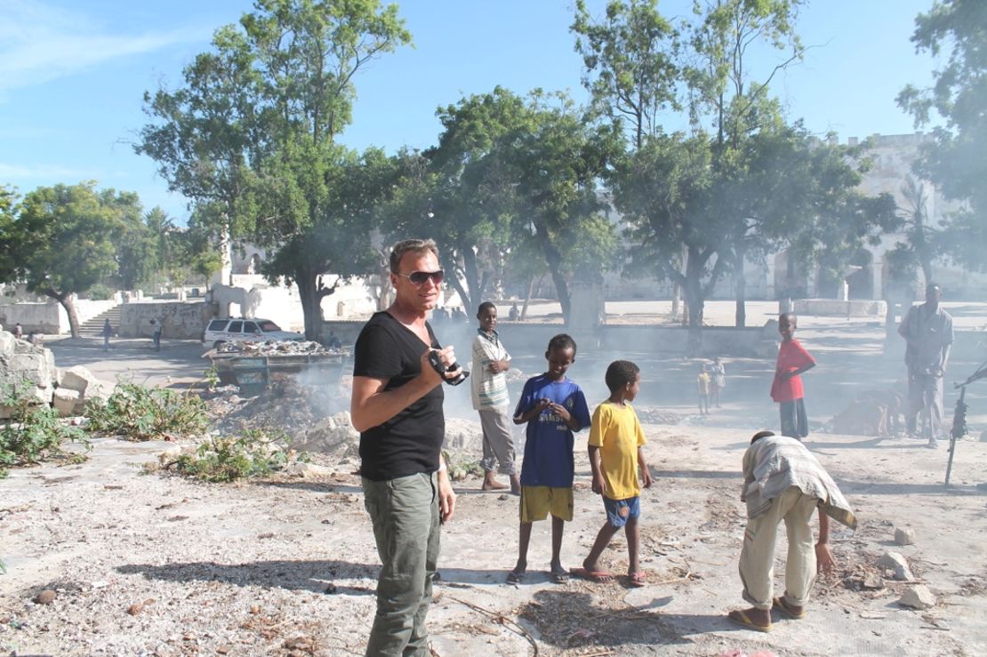At the Battle of Mogadishu site.