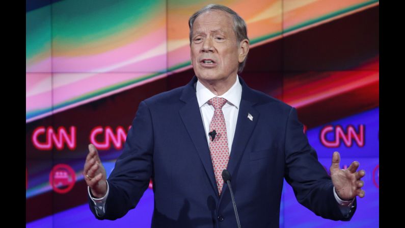 Pataki was New York governor from 1995 to 2006. "Our party needs to nominate a strong leader who will unite us as Republicans, but more importantly, unite us as Americans," he said at the beginning of the first debate.
