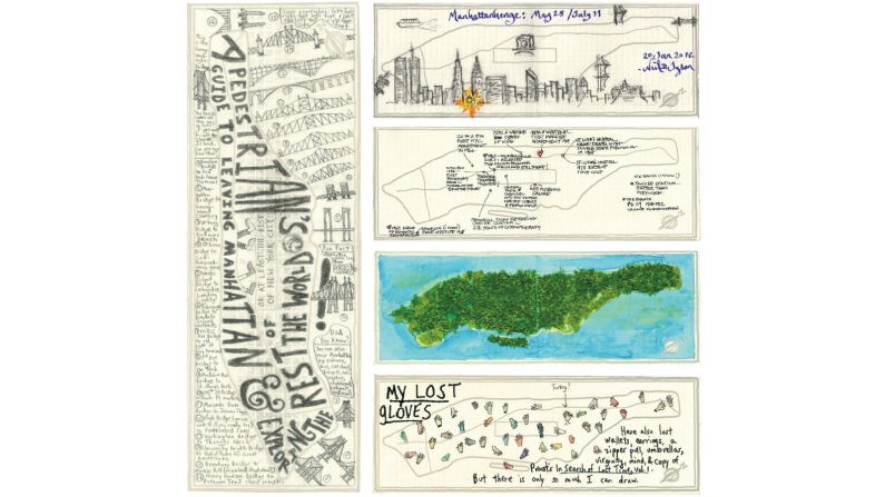 This map is part of series designed to capture the subjective emotions and impressions of people inhabiting the same space. The artist, Becky Cooper, distributed outline maps of Manhattan and asked volunteers to fill them in and send them to her. The result was a fascinating view into the variety of ways that her contributors pictured and experienced an urban space.