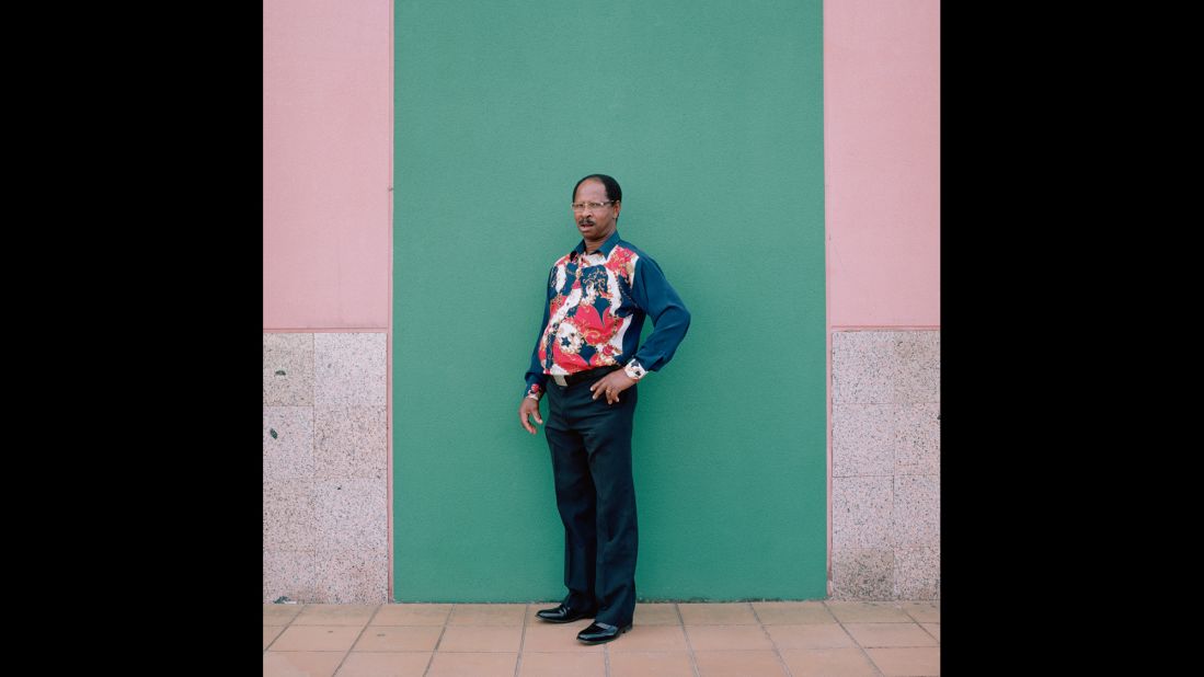 A man poses for a photograph in Tomiño, Spain. 