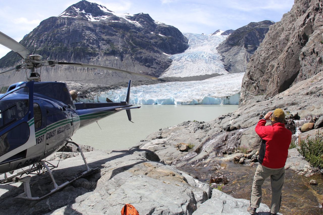 There are few roads in the BC back country, so helicopters, float planes and boats are the best way to get around. Jacobsen Glacier is located within one of the most rugged wilderness areas in the world. Tweedsmuir Park Lodge helps visitors get to it in style.