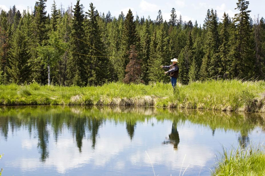 At Echo Valley Ranch, you can have trout ponds like this all to yourself. 