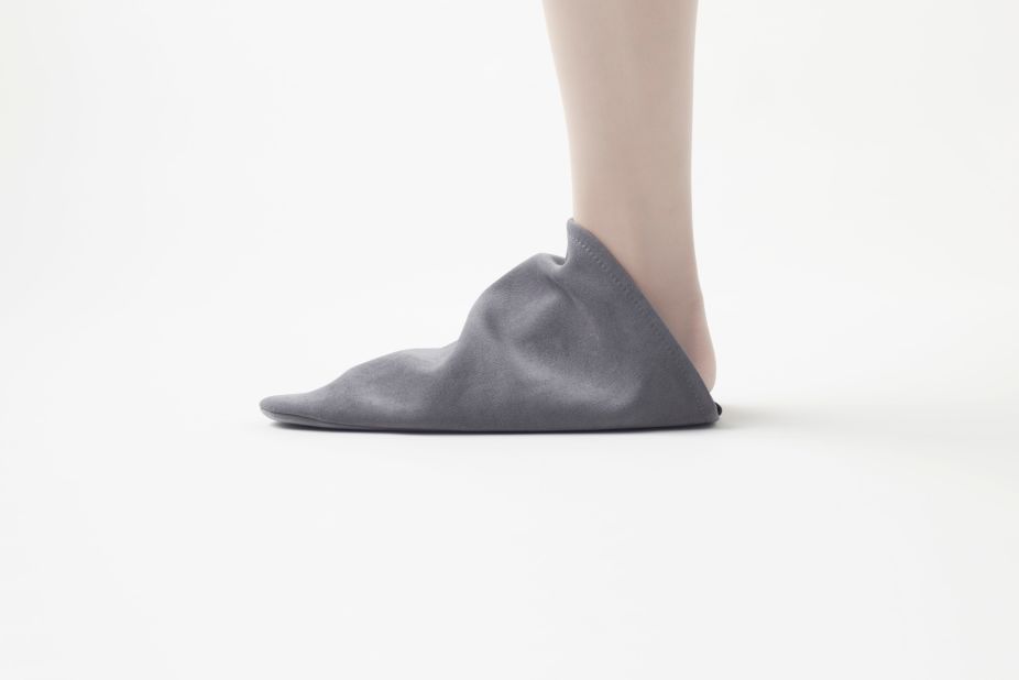 Earlier this year, Nendo released the Triangle Roomshoes, to be worn as slippers at home. The shoes can be turned on their side and stacked on top of one another. 