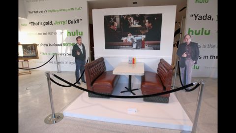 The booth from Monk's Coffee Shop used on the show's Los Angeles set is on display, also courtesy Seinfeld's personal archive.