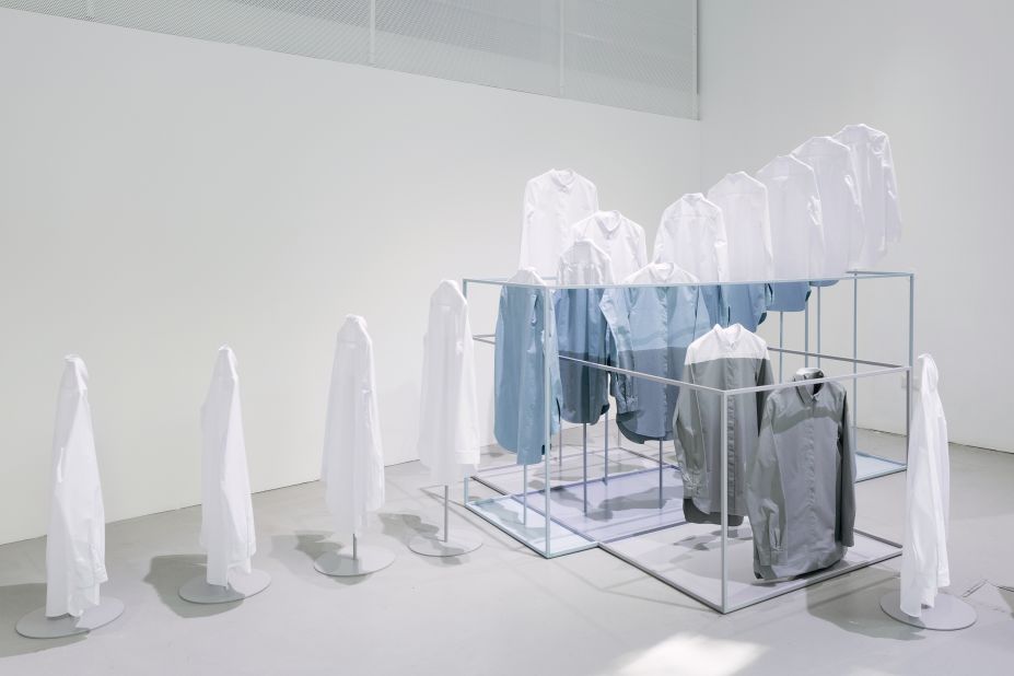 The two designed an installation of Space Dipped Shirts for Milan Design Week. 