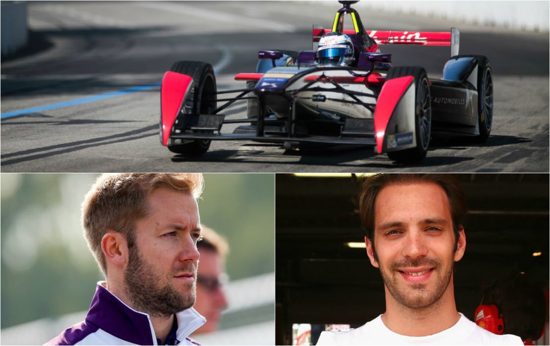 Jean-Eric Vergne (right) has switched from the Andretti team to DS Virgin Racing for the 2015-16 season.