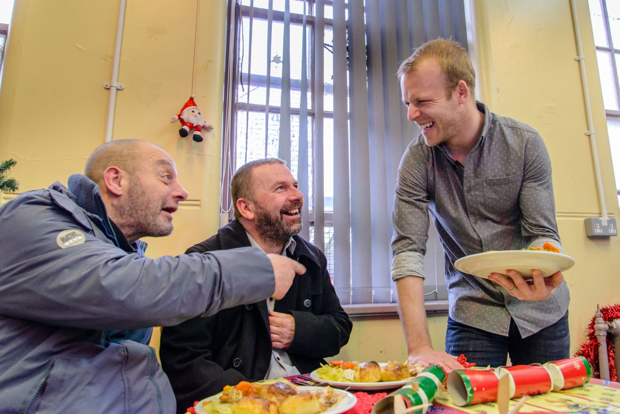 Naismith sponsors Christmas lunches at centers for the homeless in Glasgow -- where he spent five years with Rangers -- and Liverpool, the northern English city in which Everton are based.