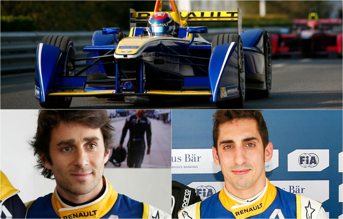 Nicolas Prost (left) and Sebastien Buemi earned the French team the Formula E constructors' title in 2014-15.