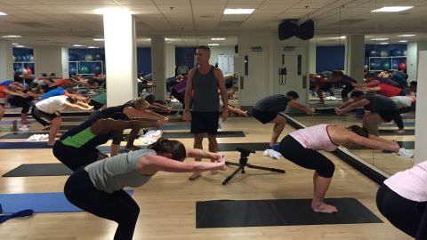John Thurman teaching yoga at the Pentagon.
