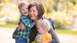 Courtney Hartman, founder of Free to Be Kids and Jessy & Jack, with her kids, ages 3 1/2 and 2.