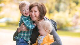 Courtney Hartman, founder of Free to Be Kids and Jessy & Jack, with her kids, ages 3 1/2 and 2. 