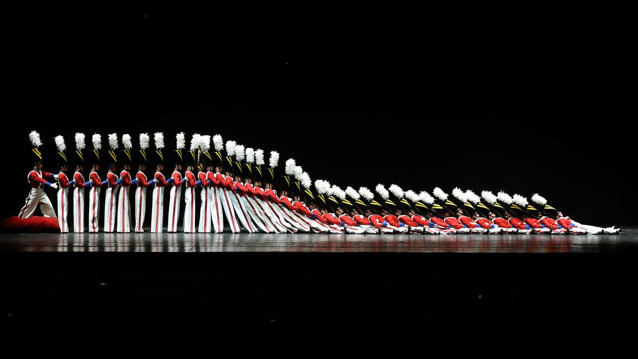 <strong>December 2: </strong>The Rockettes tumble down in the "Parade of the Wooden Soldiers" during the Radio City Christmas Spectacular in New York. The holiday performance has been an annual event since 1932.