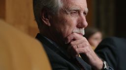 Sen. Angus King (I-ME) listens to testimony during a hearing on Capitol Hill on June 17, 2015.