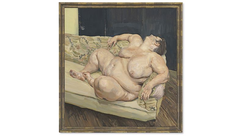 The portrait of the ample-bodied Sue Tilley, a British government worker, was one of four such paintings the British artist produced of the woman he called "Fat Sue."  <a href="index.php?page=&url=http%3A%2F%2Fwww.christies.com%2Ffeatures%2FLucian-Freuds-Benefits-Supervisor-Resting-5994-3.aspx" target="_blank" target="_blank">Described</a> by Christie's in its catalogue as "one of the most remarkable paintings of the human figure ever produced." The portrait -- for which Ms. Tilly <a href="index.php?page=&url=http%3A%2F%2Fwww.dailymail.co.uk%2Fnews%2Farticle-3082464%2F1994-Freud-titled-Benefits-Supervisor-Resting-sells-auction-35-8million.html" target="_blank" target="_blank">reportedly</a> earned £20 per day as a model -- achieved a record for the artist when it sold at Christie's New York in May, 2015.