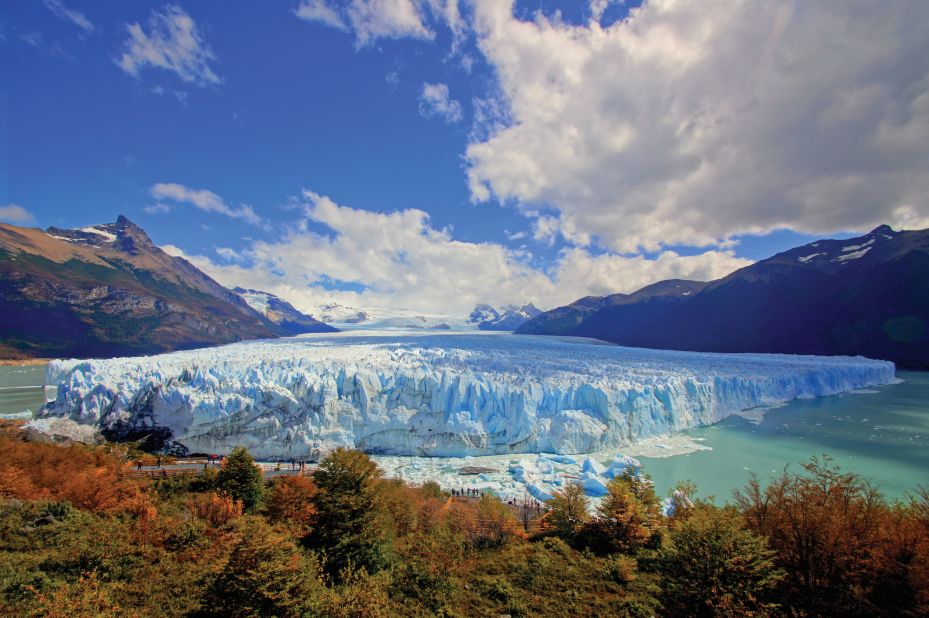 About 1.5 times the size of the UK, Patagonia straddles the border of Chile and Argentina. Argentina's dramatic Perito Moreno Glacier, pictured, is its 30-kilometer-long glacial centerpiece. 