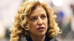 U.S. Representative Debbie Wasserman Schultz (D-FL 23rd District) and chair of the Democratic National Committee (DNC) speaks to a reporter before the democratic debate on December 19, 2015 in Manchester, New Hampshire. The DNC has been criticized for the timing of democratic debates during the 2016 presidential race.
