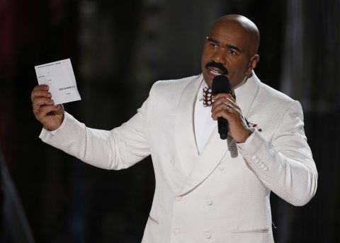 Steve Harvey had to apologize after he incorrectly announced Miss Colombia Ariadna Gutierrez at the winner at the Miss Universe pageant in December 2015. The winner was actually Miss Philippines Pia Alonzo Wurtzbach.