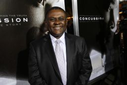 Dr. Bennet Omalu at a screening of "Concussion."  