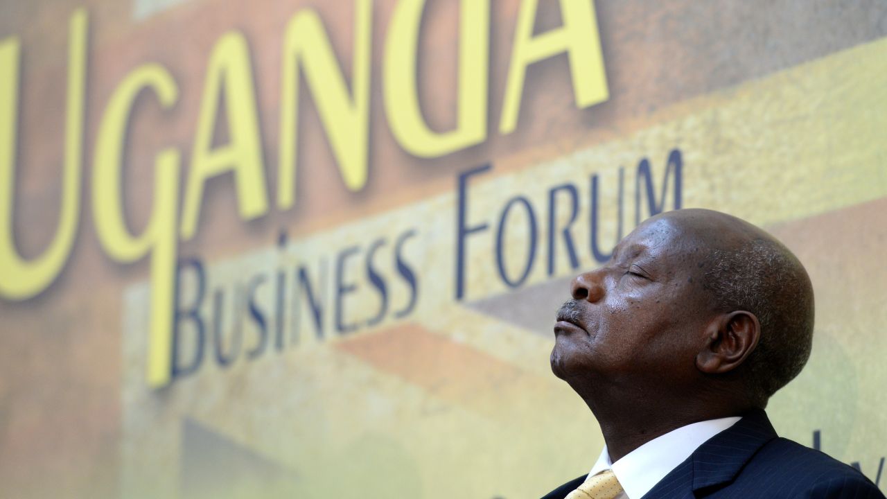 Museveni insists Africa should solve its problems before seeking outside aid.