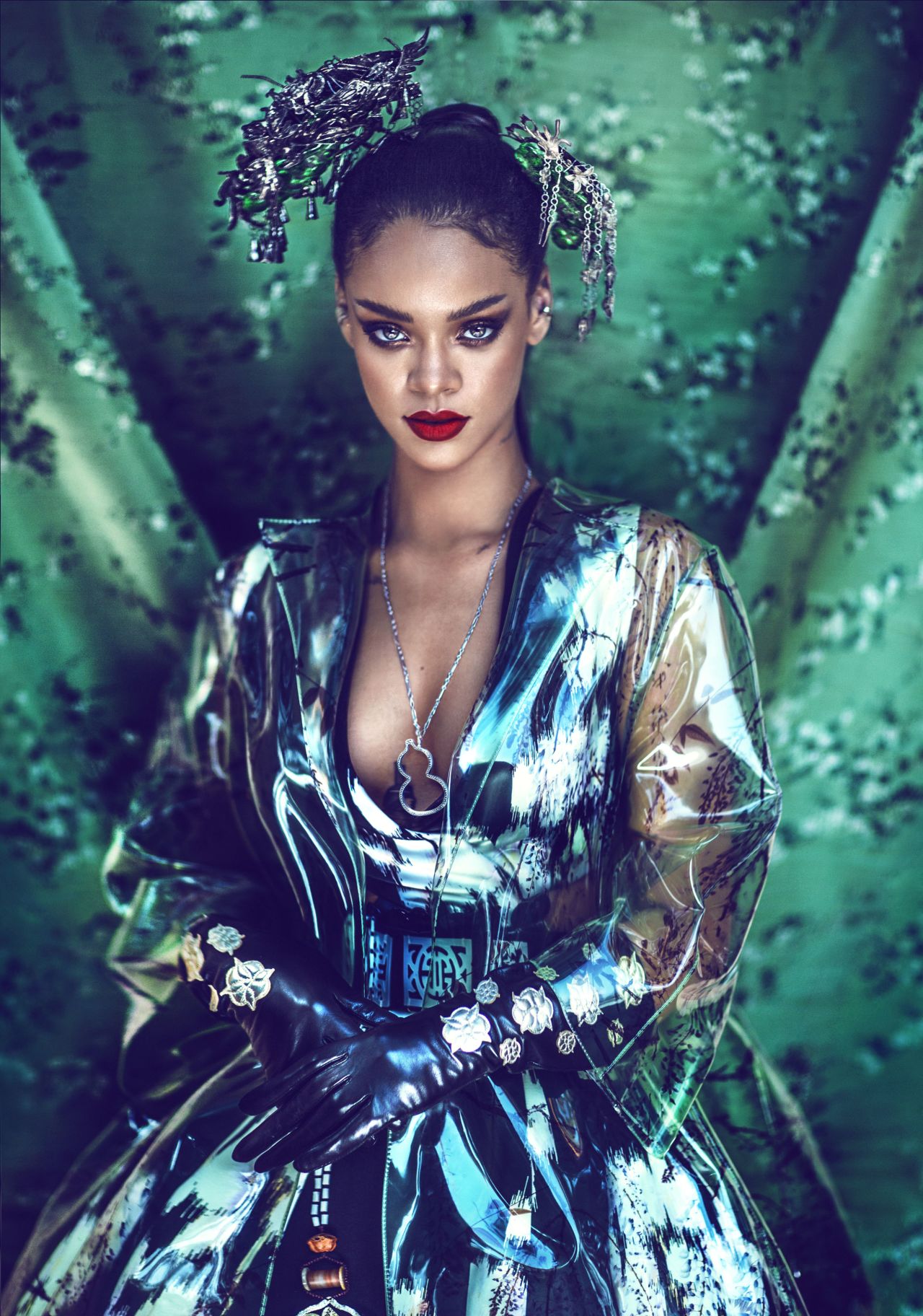 Rihanna posed for Chen Man for a Harper's Bazaar shoot in 2015.