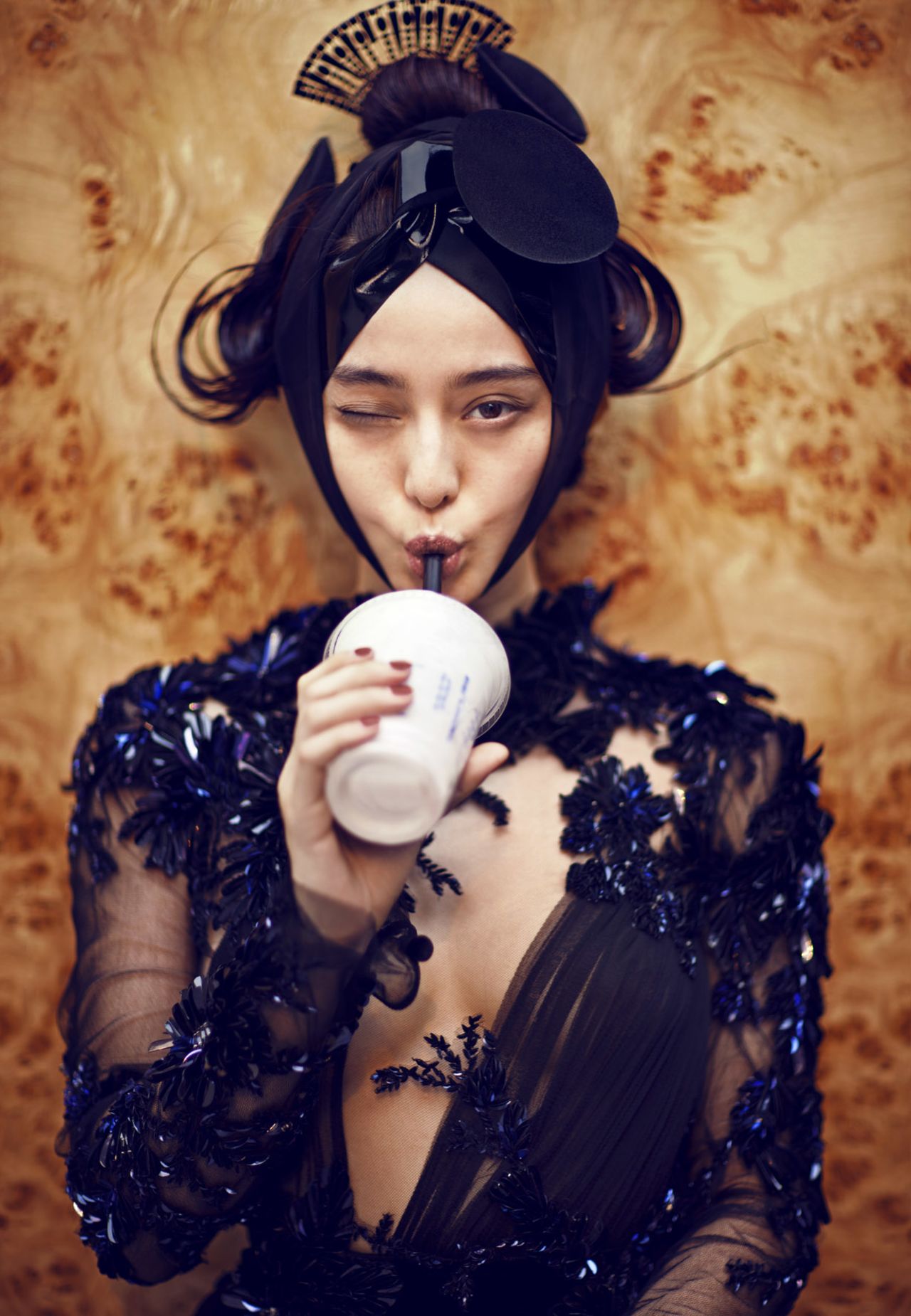 Actress Fan Bingbing poses for Chen Man for a 2012 shoot for i.D. 