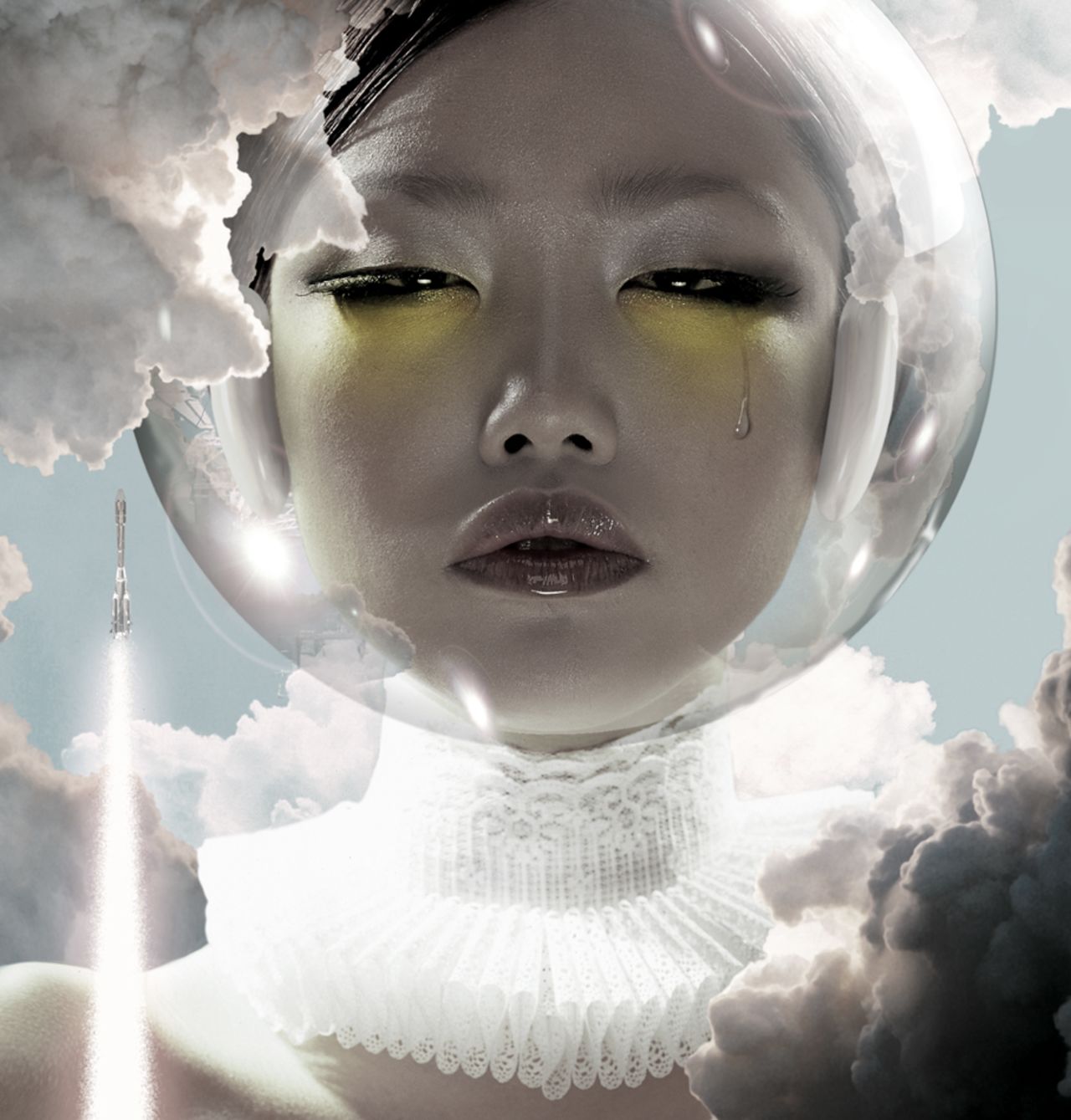 This portrait, "Astronaut" was shot by Chen Man in 2003, for Vision magazine. It is now part of a collection at the V&A museum in the UK. 